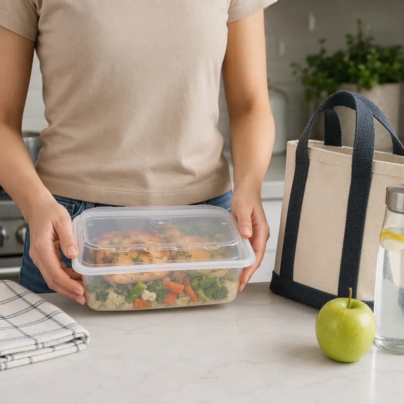Take-Out Container Base & Lid Combo With Dome Lid 38 OZ Plastic Clear 150/Case
