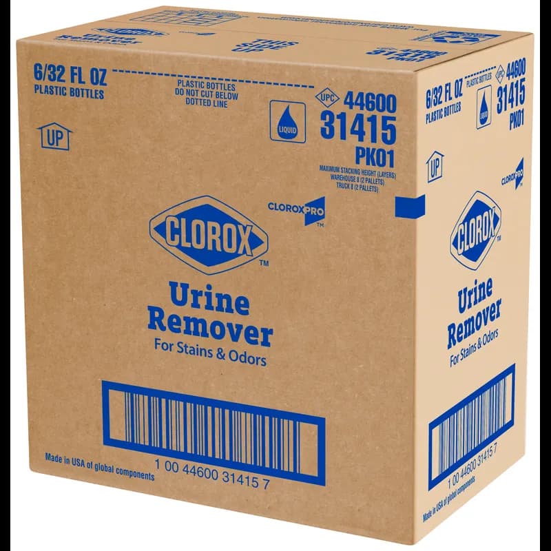 Clorox® Floral Urine Remover 1 QT Multi Surface RTU Hydrogen Peroxide Pull Top 6/Case