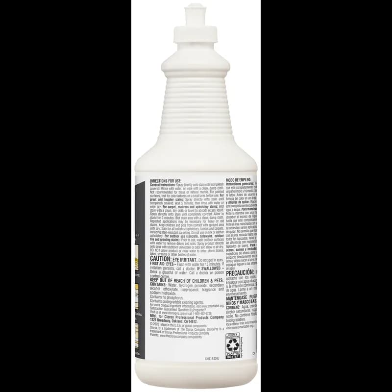 Clorox® Floral Urine Remover 1 QT Multi Surface RTU Hydrogen Peroxide Pull Top 6/Case