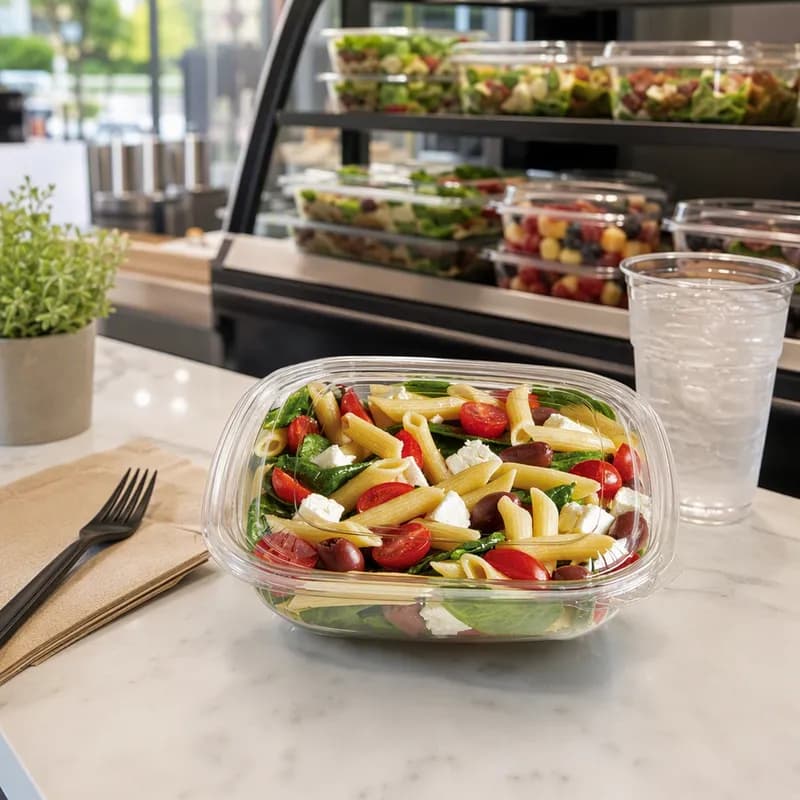 Fresh 'n Clear® Bowl 24 OZ PET Clear Square 300/Case