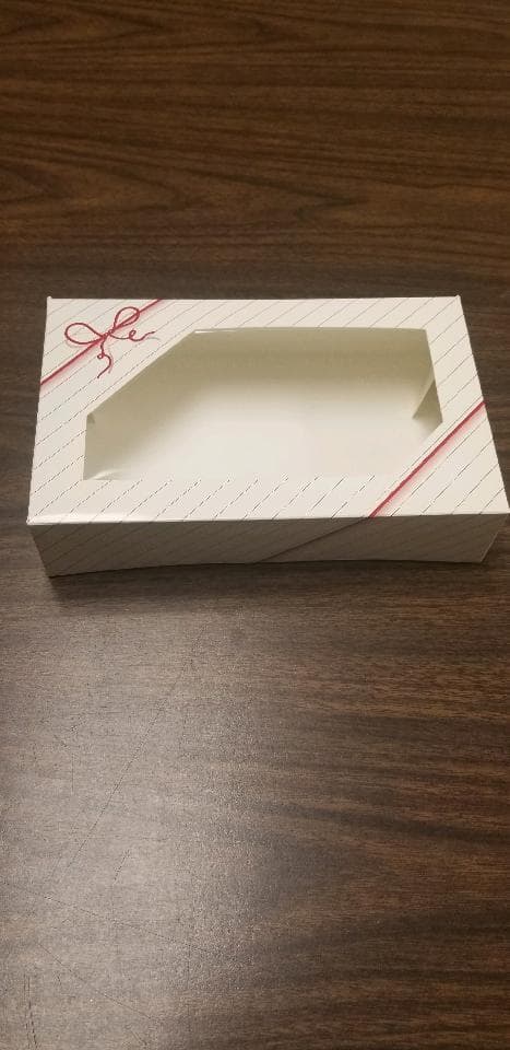 String Ensemble Cookie Box 8.5X5.375X2 IN Paper White Rectangle With Window 200/Case