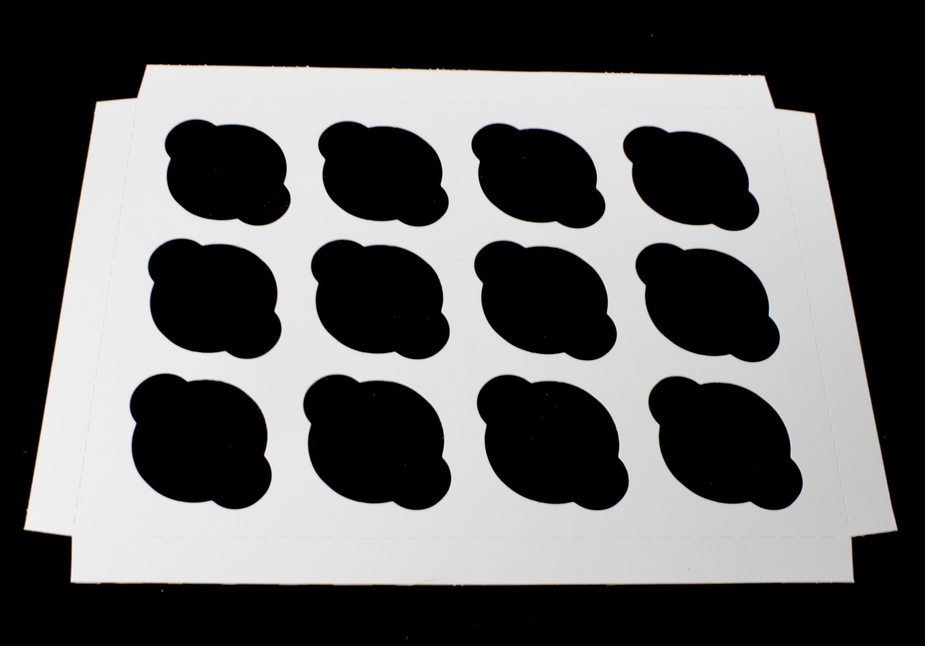 Cupcake Insert 13.9375X9.9375X0.875 IN 12 Compartment Cardboard White Kraft 200/Bundle
