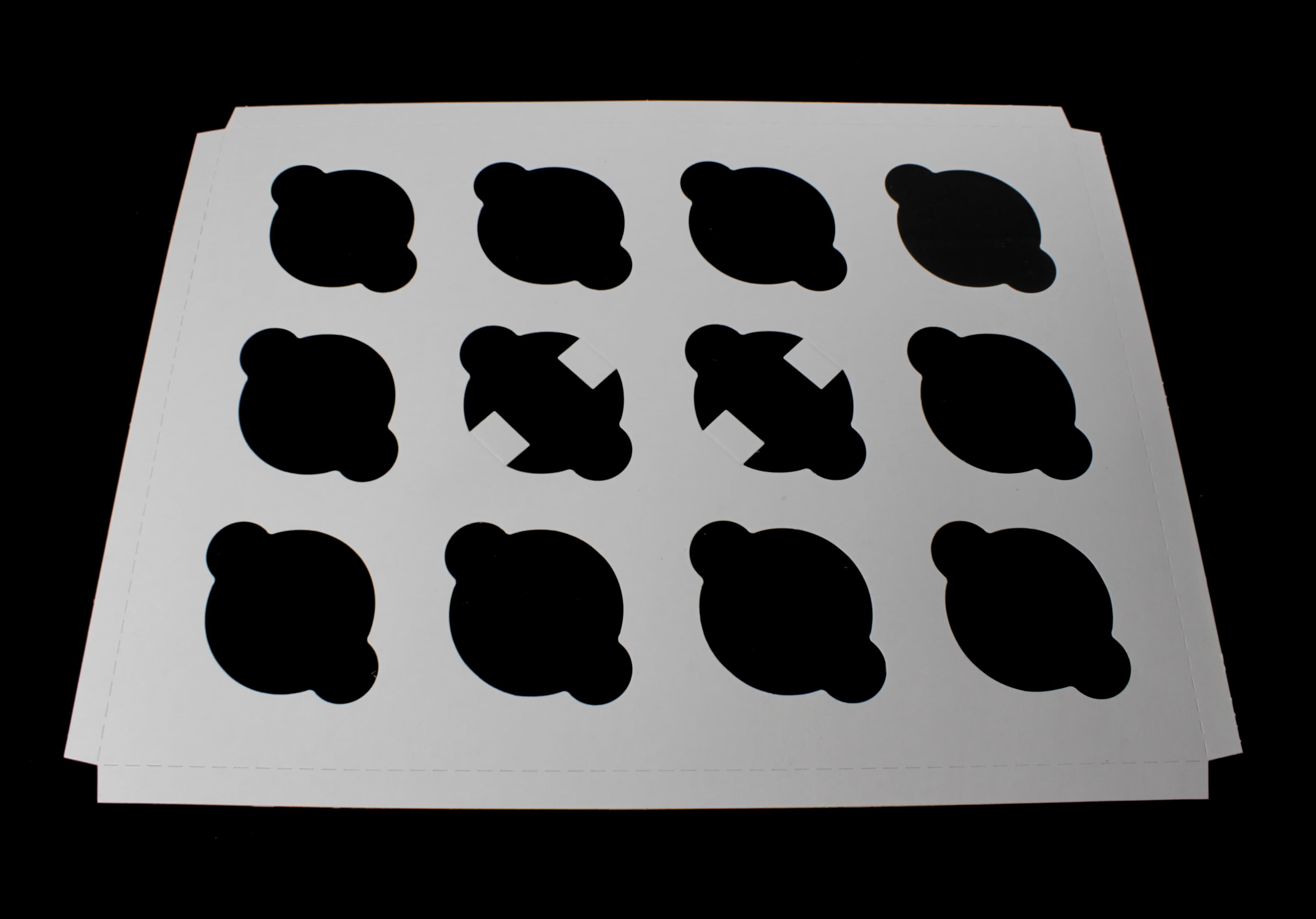 Cupcake Insert Jumbo 18.9375X13.9375X0.625 IN 12 Compartment Cardboard White Kraft 100/Case
