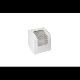 Bakery Box 4X4X4 IN Paperboard White With Window 100/Bundle