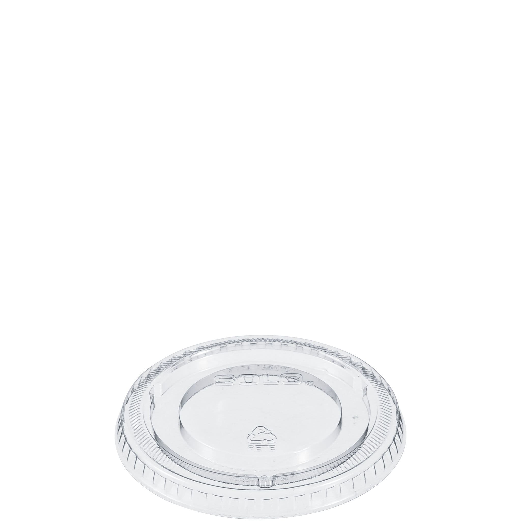Dart® Lid Flat 3.413X0.358 IN PET Clear For 3.5 OZ Cold Cup No Hole Not Vented Freezer Safe 100 Count/Pack 25 Packs/Case