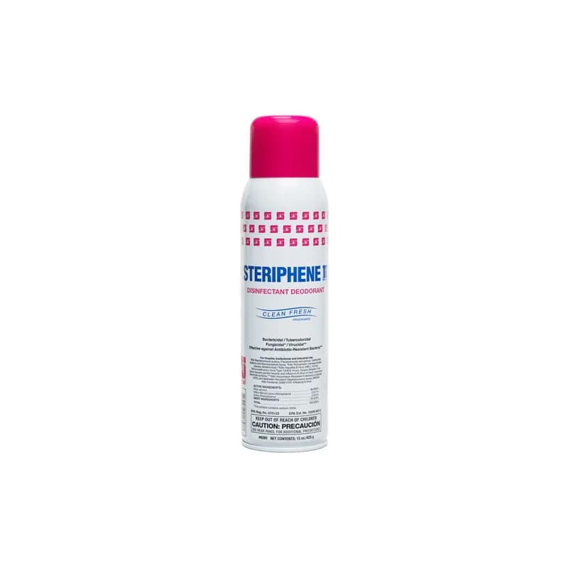 Steriphene II® Brand Disinfectant Deodorant Clean Fresh Fragrance Yellow Aerosol RTU 20 FLOZ 12/Case