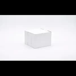 Easy Lock Cake Box 7X7X5 IN SUS Paperboard CRB White Square Lock Corner 1-Piece 100/Bundle