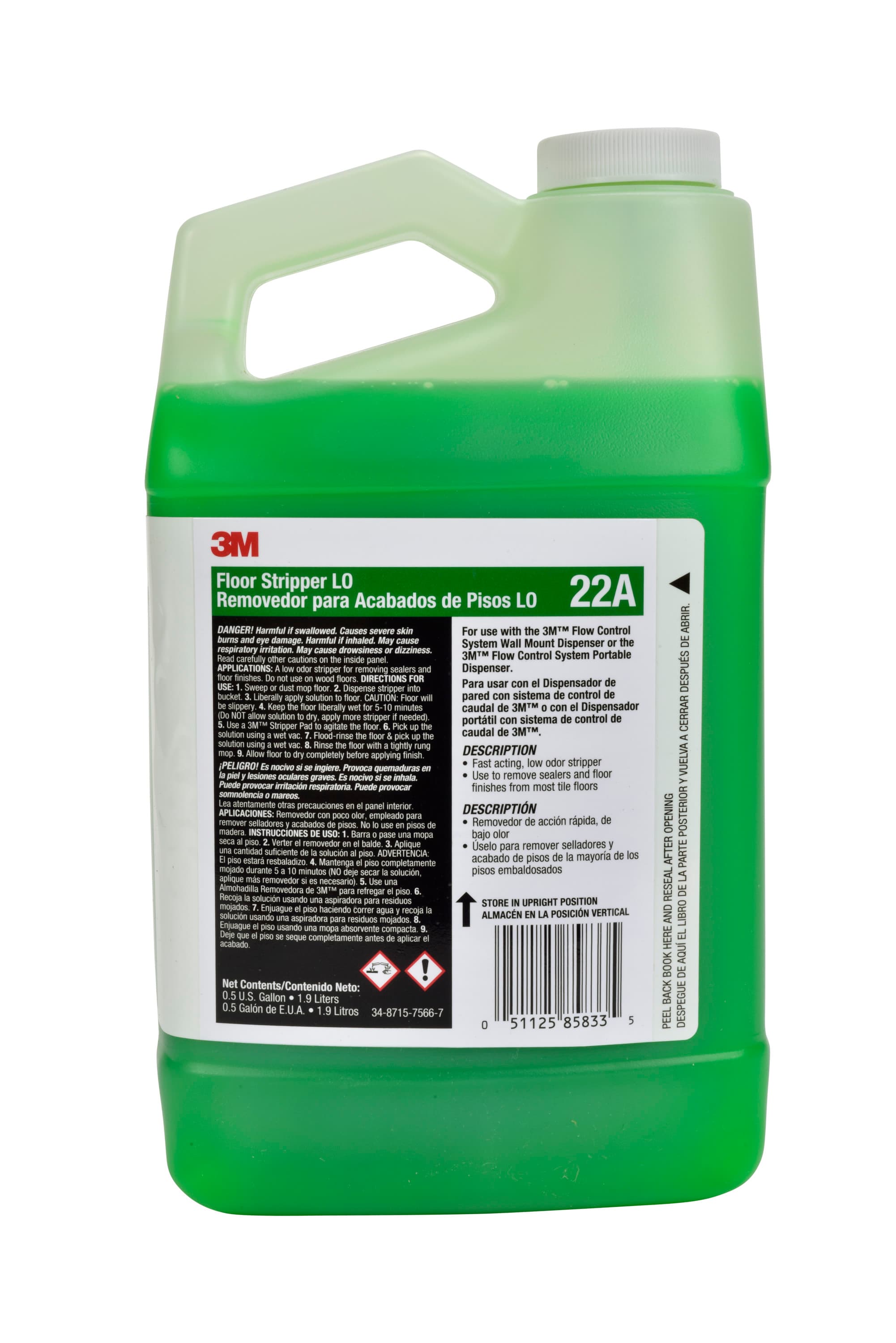 3M™ 22A Floor Stripper 1.9 L Concentrate Low Foam 4/Case