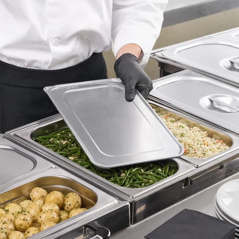 Lid Flat 1/3 Size Aluminum Silver For Steam Table Pan 100/Case