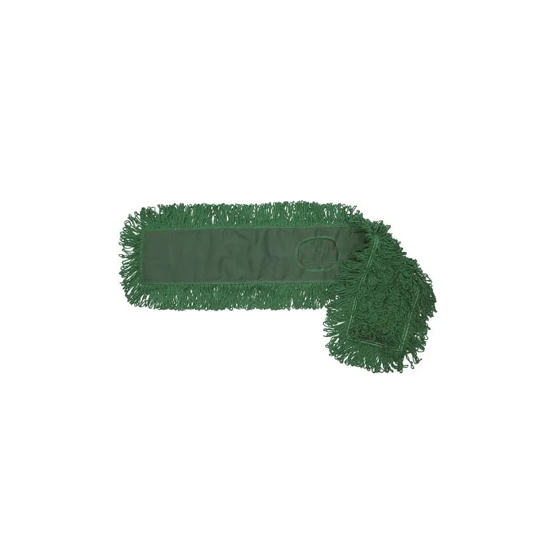 MaxiDust® Dust Mop Head 24X5 IN Green Cotton 2PLY Loop End Quick Change 1/Each