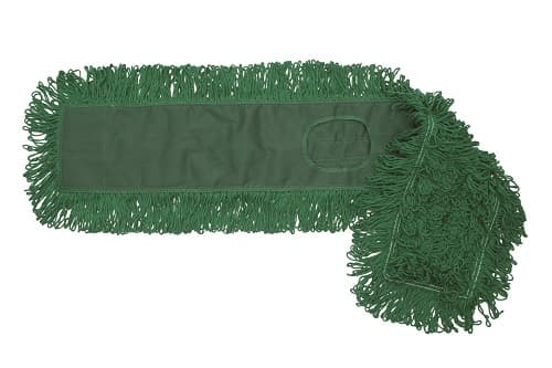 MaxiDust® Dust Mop Head 24X5 IN Green Cotton 2PLY Loop End Quick Change 1/Each