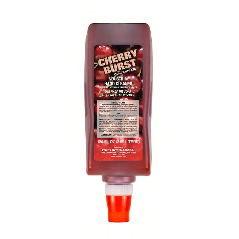 Cherry Burst Hand Soap Hand Cleaner Liquid Concentrate 3.55 L Cherry Red Pumice Industrial 4/Case