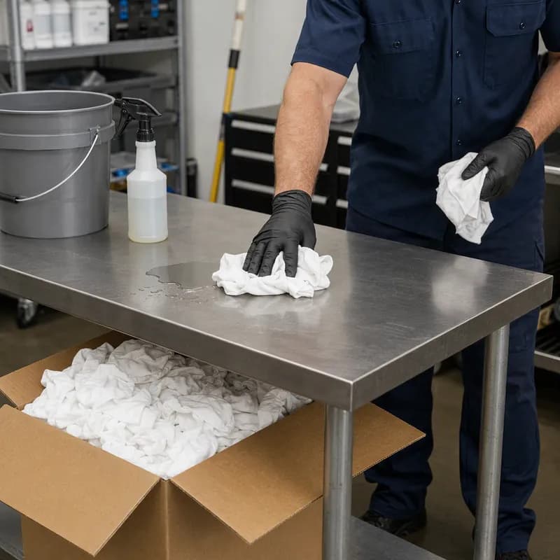 T-Shirt Rag 40 LB White 1/Box