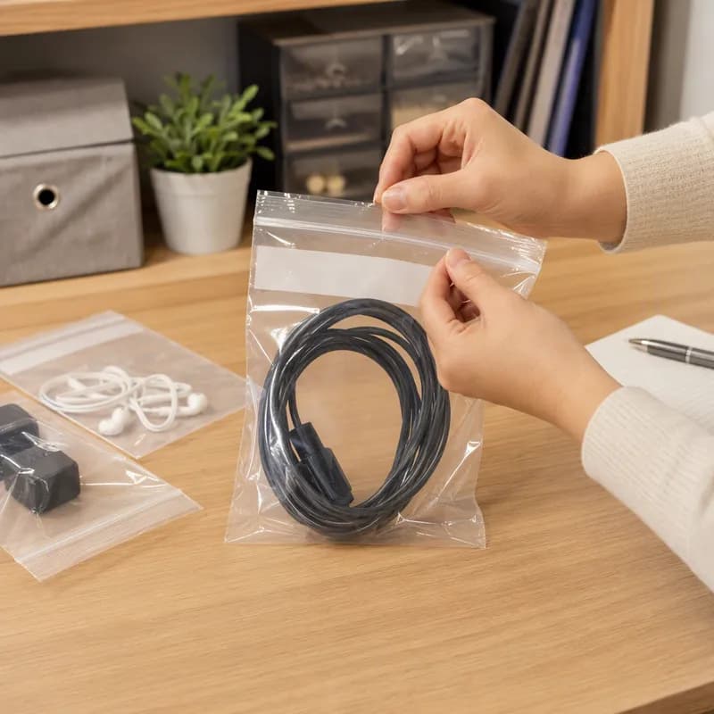 Bag 6X9 IN Plastic 2MIL With Reclosable Zip Seal Closure Label Strip 1000/Case