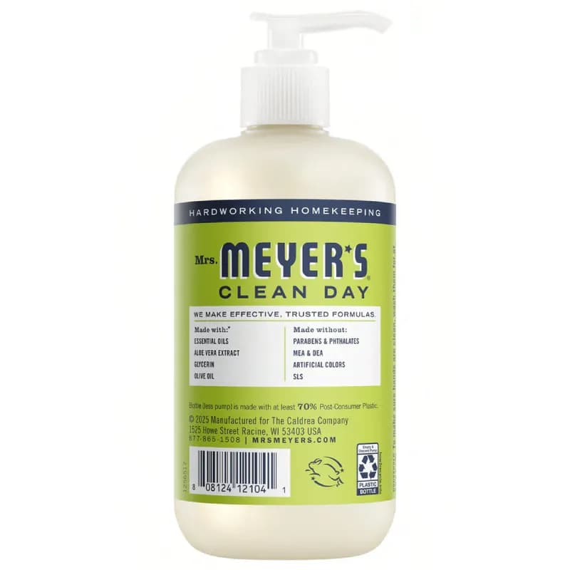 Mrs. Meyer's Clean Day® Hand Soap Liquid 12.5 OZ Lemon Verbena Pump 6/Case