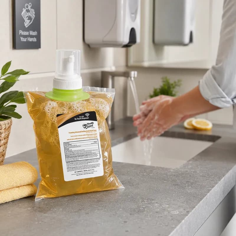 Health Guard® Hand Soap Foam 1 L Citrus Spice Yellow Antibacterial 4/Case