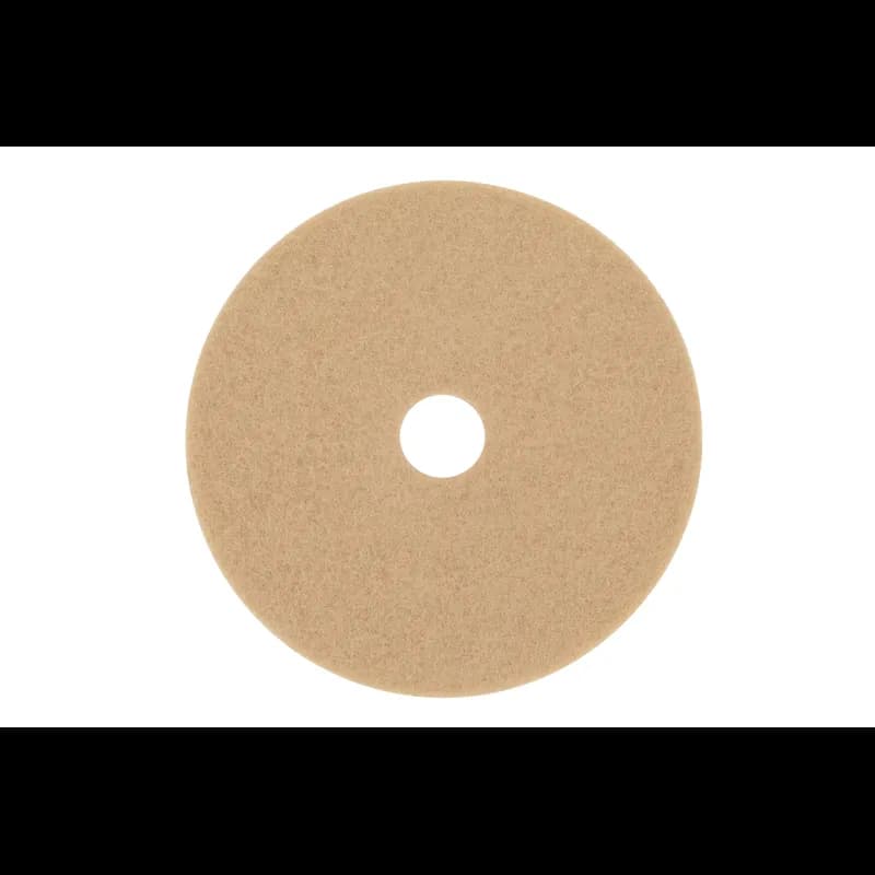 3M™ 3400 Burnishing Pad 19X1 IN Tan Non-Woven Polyester Fiber 1500-3000 RPM Center Hole 5/Case