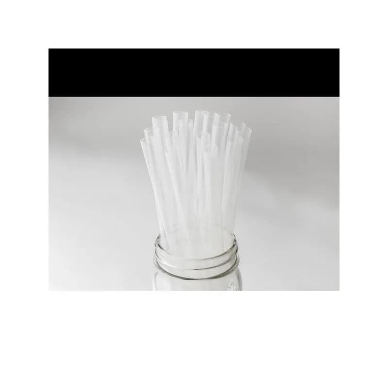 Karat Earth Colossal & Boba Straw 0.394X9 IN PLA Clear Paper Wrapped Straight Cut 1600/Case