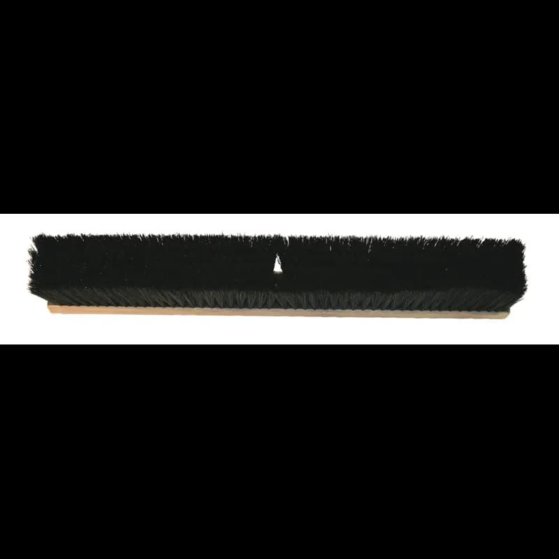 Merrimack™ Sweep Broom Head 24 IN Black PP Wood 2 Threaded Handle Holes 6 Count/Case