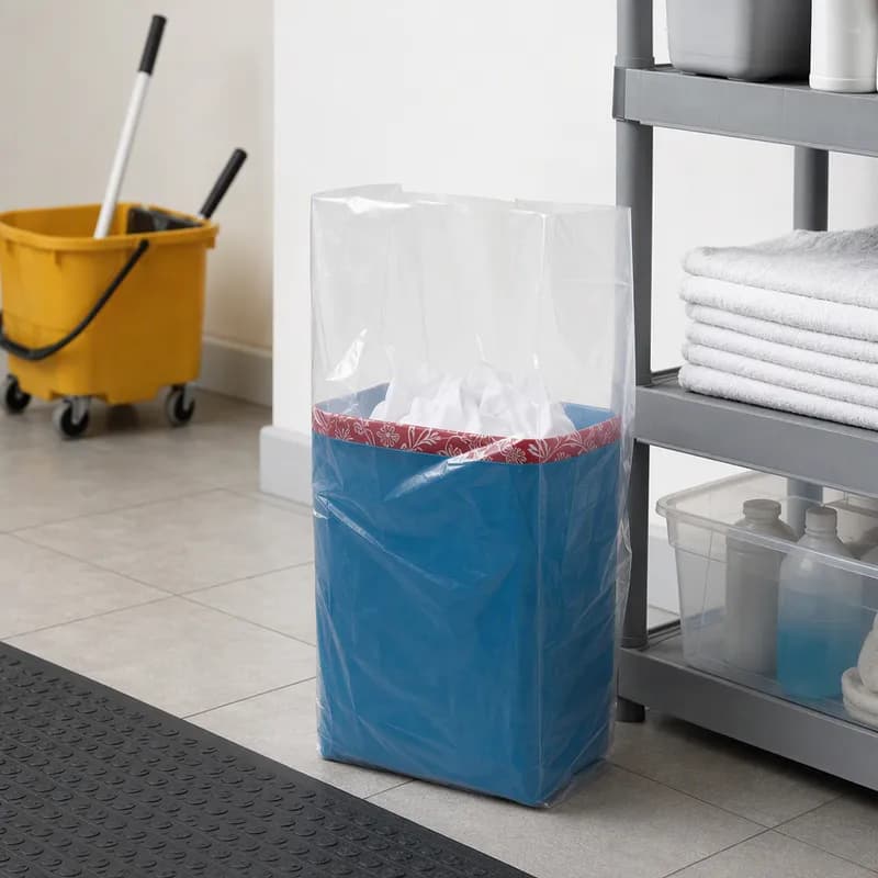 Can Liner 12X8X24 IN Clear Plastic 500/Case