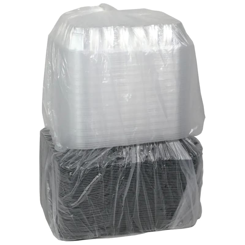 Barn & Lunch Box 16 OZ 14X10.5X4 IN MFPP OPS Black Clear With Handle Large Vented Microwavable-Base Only 50/Case