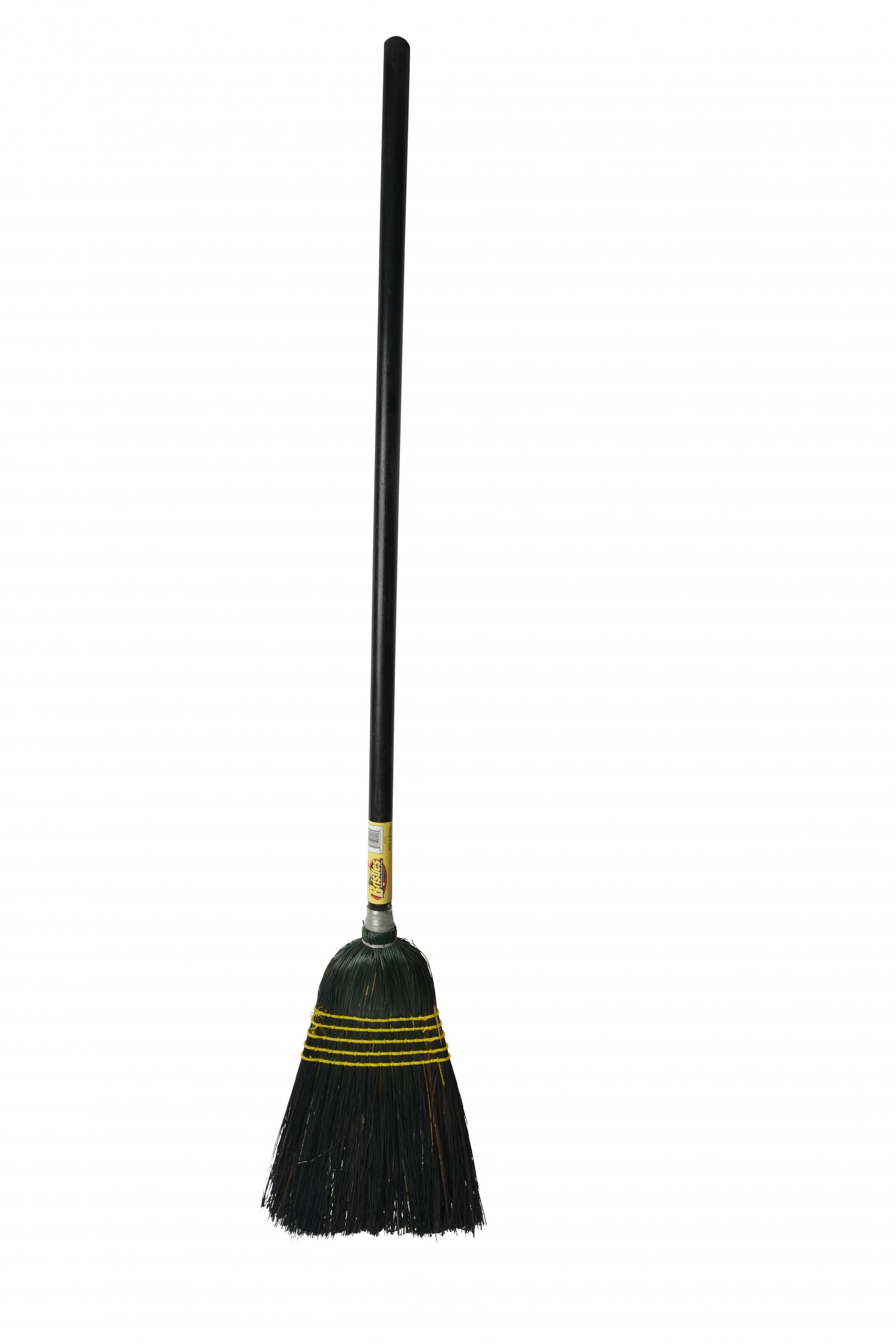 Lobby Broom 42IN Black Wood Natural Fiber Painted 1/Each