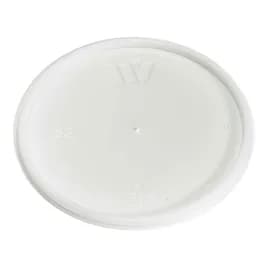 Lid Flat Plastic Translucent Round For 32 OZ Bowl 500/Case