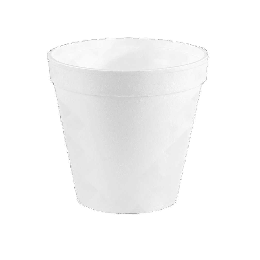 Food Container Base 32 OZ Polystyrene Foam White Round Squat 500/Case