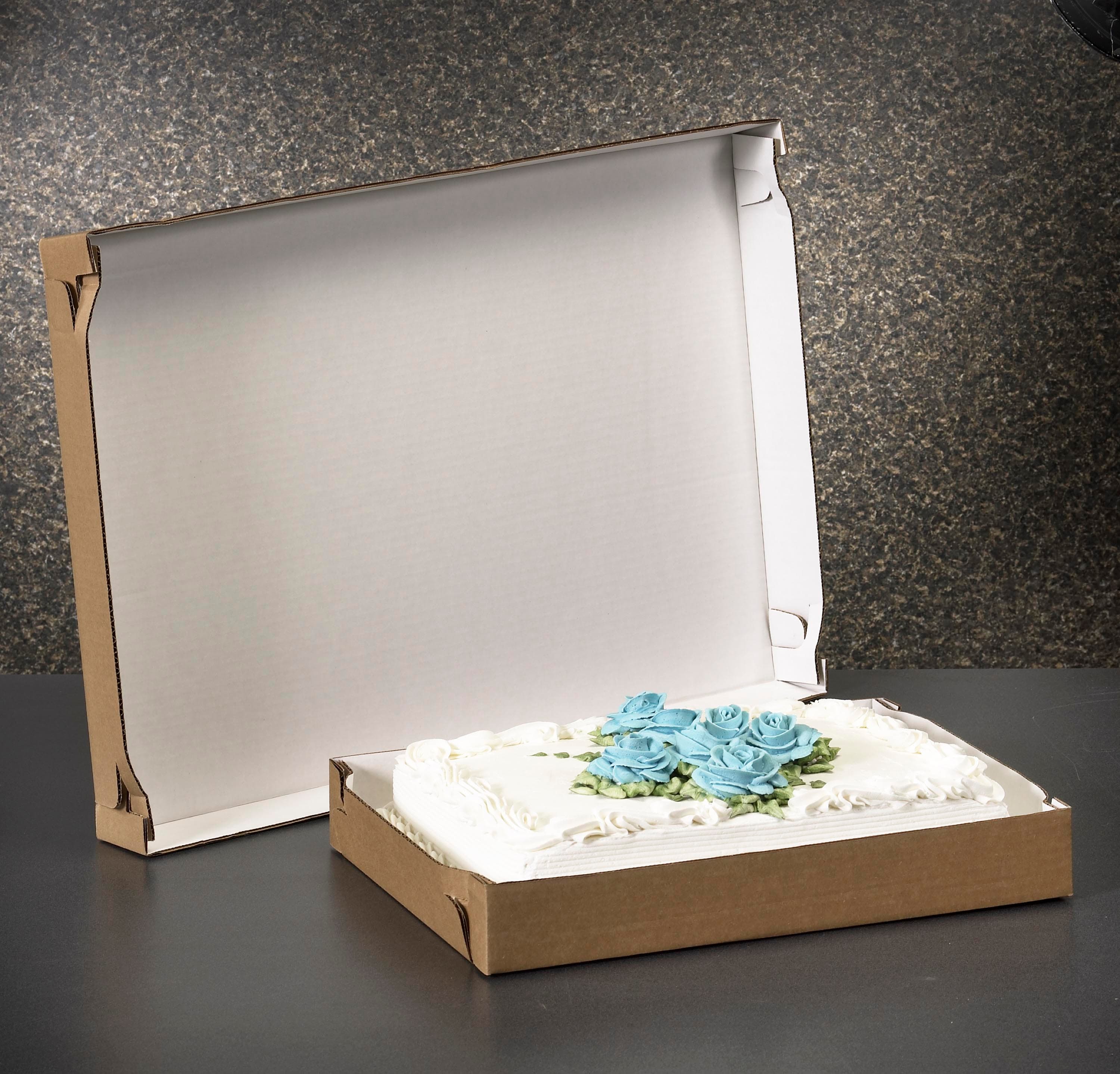 Bakery Tray 27X18X2.5 IN Corrugated Cardboard Slotted 2-Piece 50/Bundle