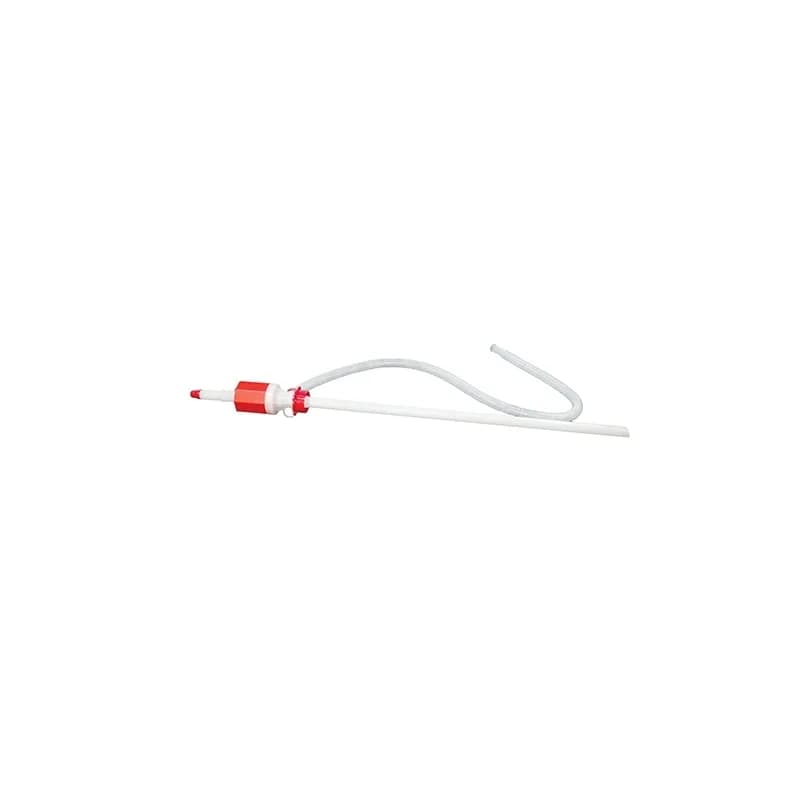 Impact® Drum Pump HDPE Red Wht For Fits 15, 30, & 55 GAL Drums W/2IN Ntnl Pipe Thrd Siphons 7GAL per Mnt Hvvy Dty 1/Each