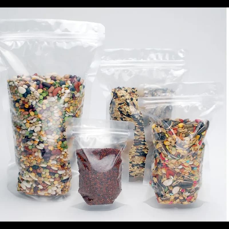 Bag 6X3X9 IN LDPE Nylon 2.7MIL Clear With Zip Seal Closure FDA Compliant Hang Hole Stand Up Bottom Gusset 1000/Case