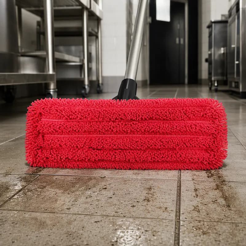 eWAVE Mop Head 18 IN Red Microfiber 1/Each