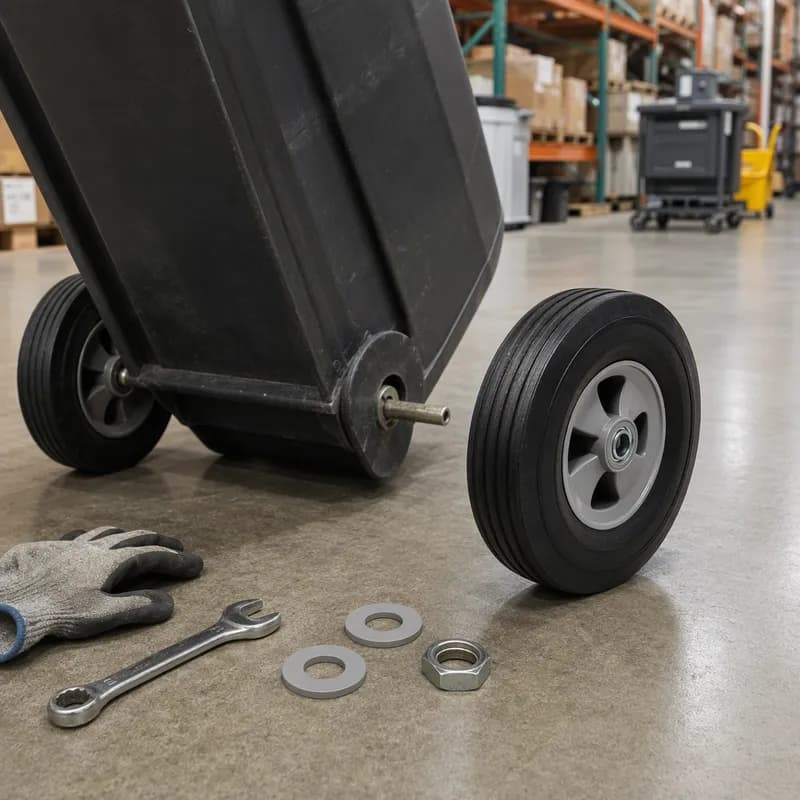 Wheel Tilt Truck 10 IN Black Kit 2/Set