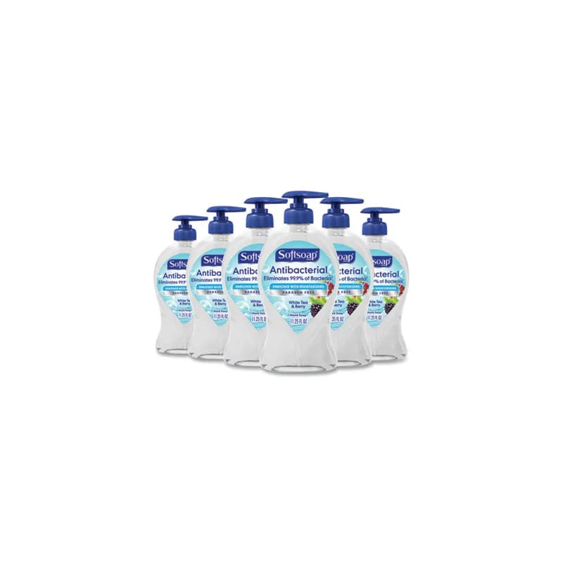 Hand Soap Pump Bottle 11.25 OZ Tea & Berry White Antibacterial 6/Case