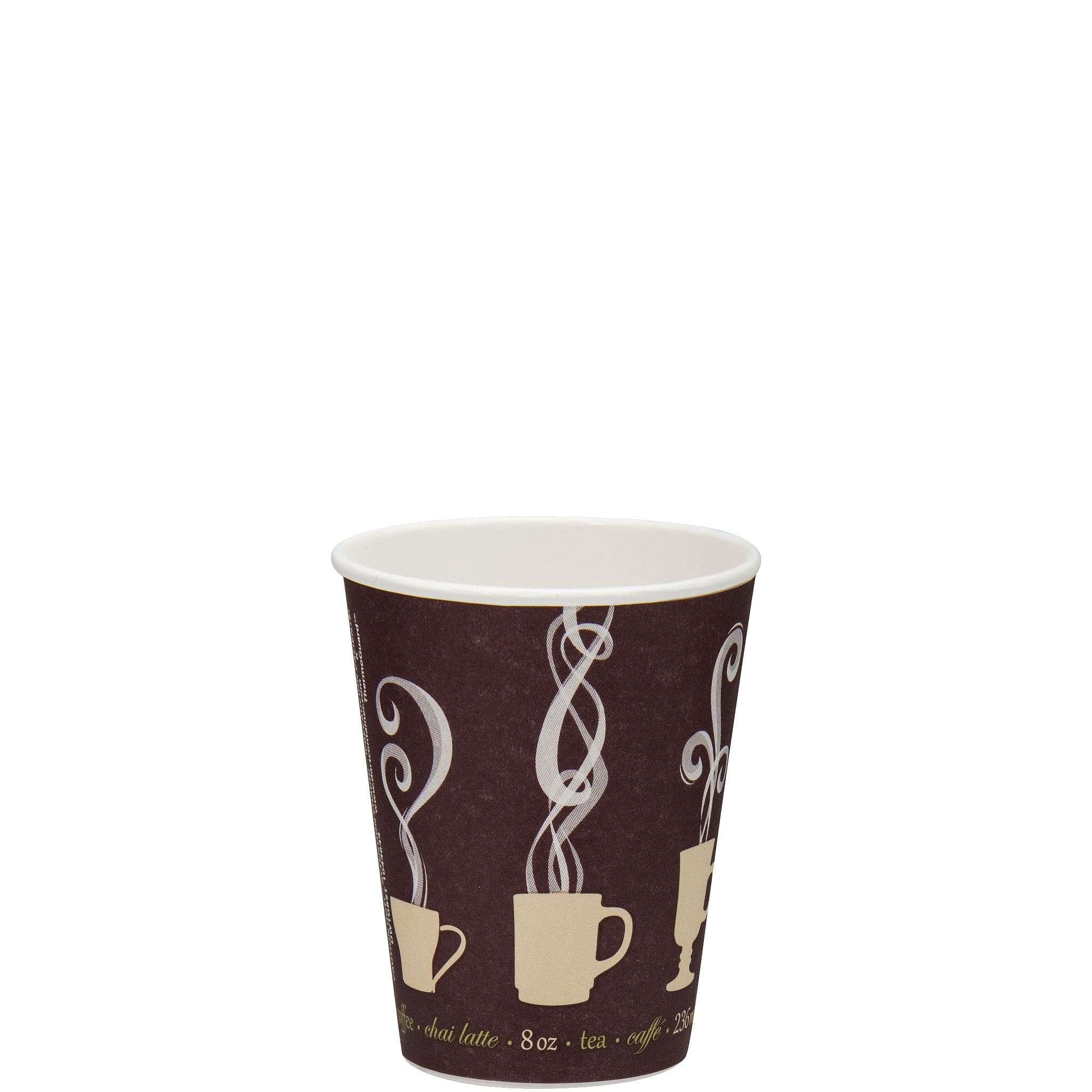 Solo® ThermoGuard® Hot Cup Insulated 8 OZ Double Wall Poly-Coated Paper Multicolor Steam 40 Count/Pack 25 Packs/Case