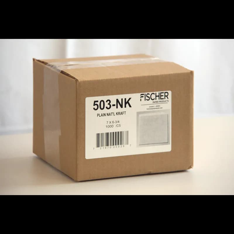 Sandwich Bag 7X6.75 IN Kraft Paper Kraft With Side Open Closure Grease Resistant 1000/Case