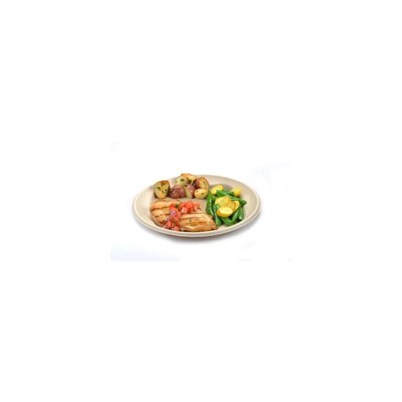 Plate 10.25 IN Pulp Fiber Kraft Round 500/Case