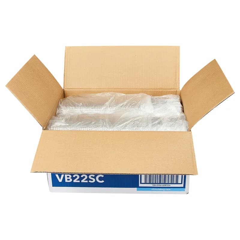 Victoria Bay Take-Out Container Base & Lid Combo With Dome Lid Small (SM) 22 OZ Aluminum Plastic Silver Clear 100/Case