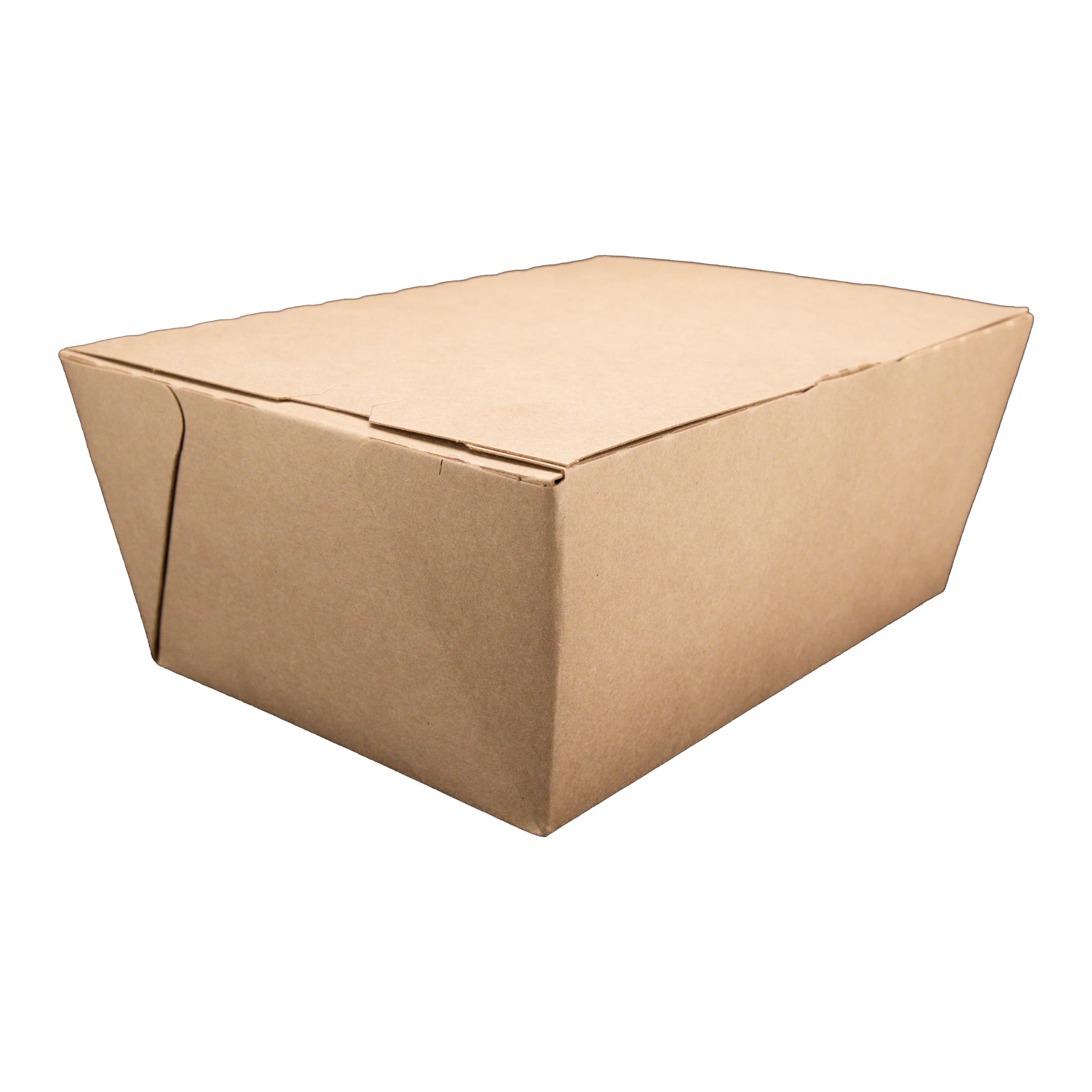 ChampPak Take-Out Box Fold-Top 7.75X5.5X3.5 IN Paper Kraft Rectangle 160/Case