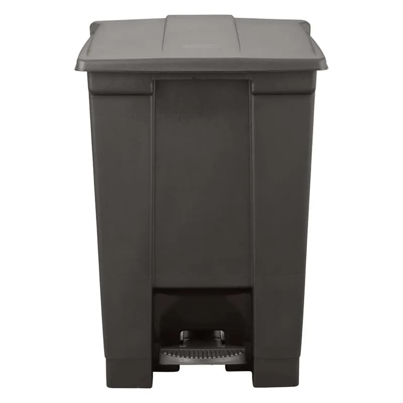 Legacy Trash Can 12 GAL Black Plastic Step-On 1/Each