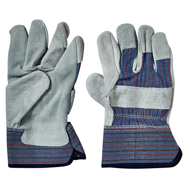 Gloves Large (LG) Red Blue Black Leather Palm 1 Count/Pack 72 Packs/Case
