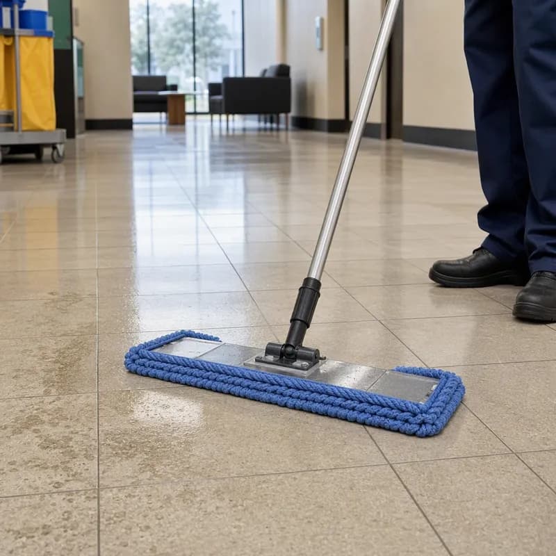 Wet Mop 16X5 IN Blue Microfiber Long Loop Pocket 1/Each