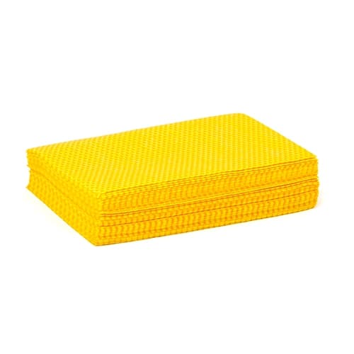TaskBrand® Dust Cloth 12X17 IN Heavy Duty Cloth Yellow Orange 1/4 Fold Mineral Oil Treated 40 Count/Bag 10 Bags/Case