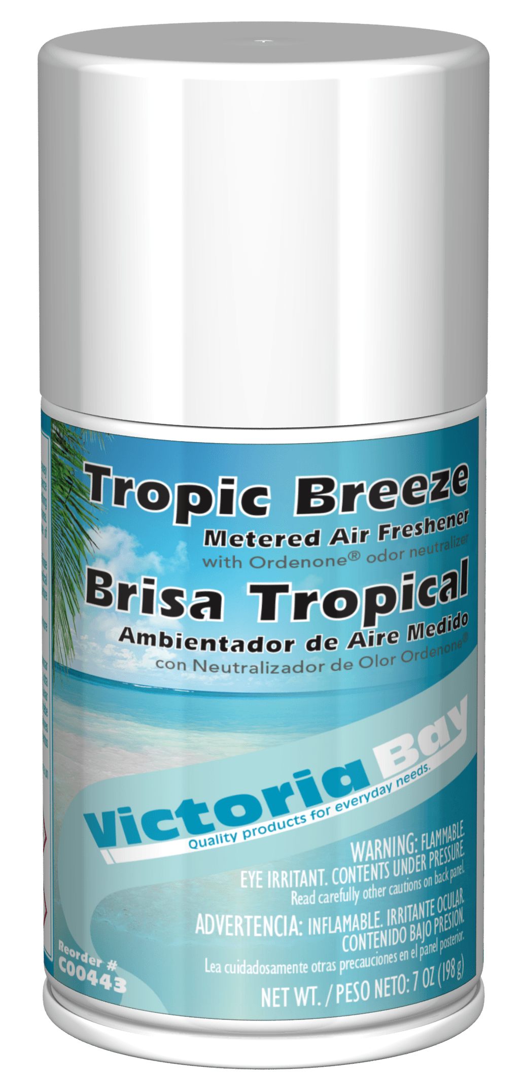 Victoria Bay Air Freshener Tropical Tradewinds Aerosol 7 FLOZ Metered Refill 12/Case