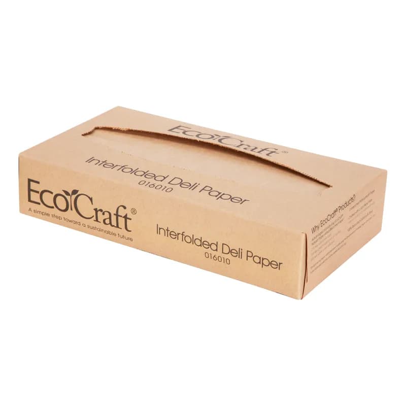 Bagcraft® EcoCraft® Multi-Purpose Sheet 10X10.75 IN Dry Wax Paper Natural With Dispenser Box Interfold 6000/Case