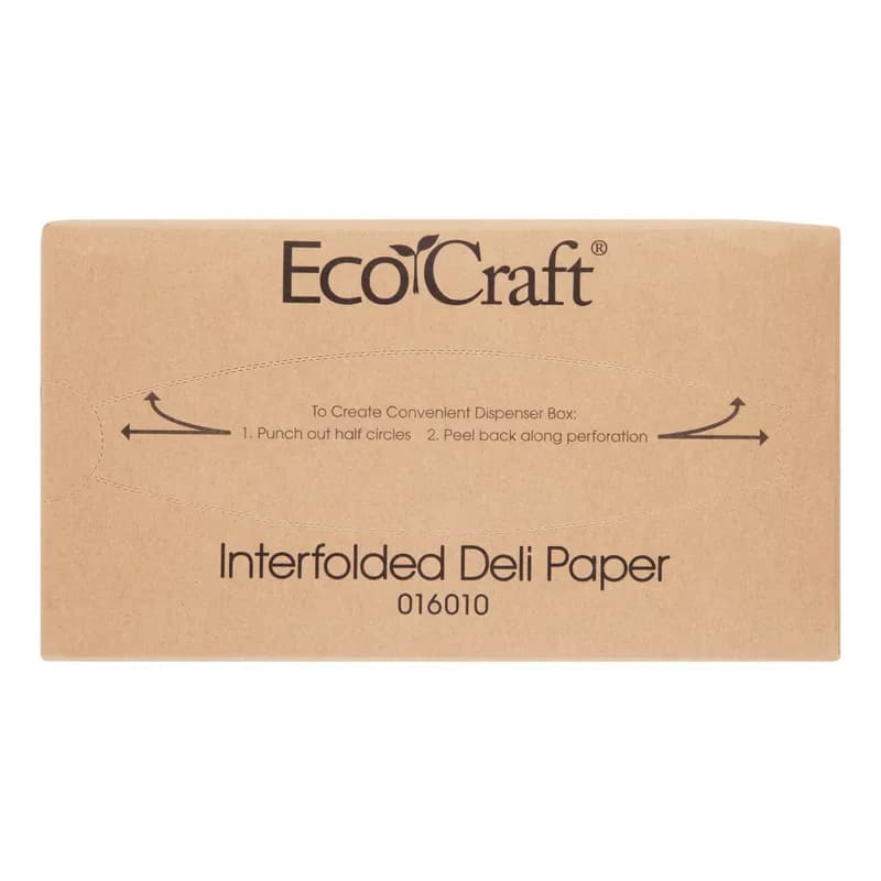 Bagcraft® EcoCraft® Multi-Purpose Sheet 10X10.75 IN Dry Wax Paper Natural With Dispenser Box Interfold 6000/Case