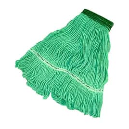 Mop Head Medium (MED) Green Synthetic Fiber Loop End 12/Dozen