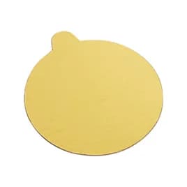 Signature Food Boards® Dessert Board Cake Base 4 IN Paperboard Gold Silver Round Heavy Duty Grease Resistant With Tab 300/Case