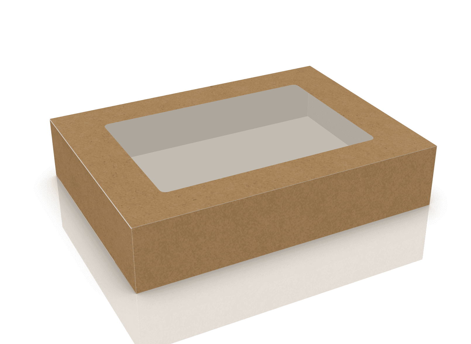 Cake Box 1/2 Size 19X14X4 IN Paperboard Rectangle With Window 50/Case