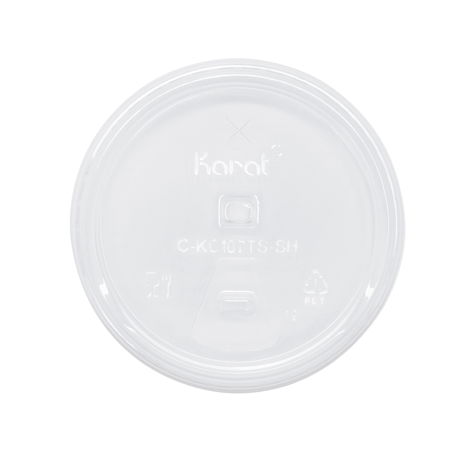 Lid PET For 32 OZ Cup Tear Tab Reclosable Tab 1000/Case